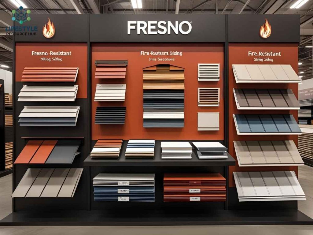 Fresno Fire-Resistant Siding Recommendations for Los Angeles Homes 2 Display of Fresno fire-resistant siding materials at Los Angeles residential supplier