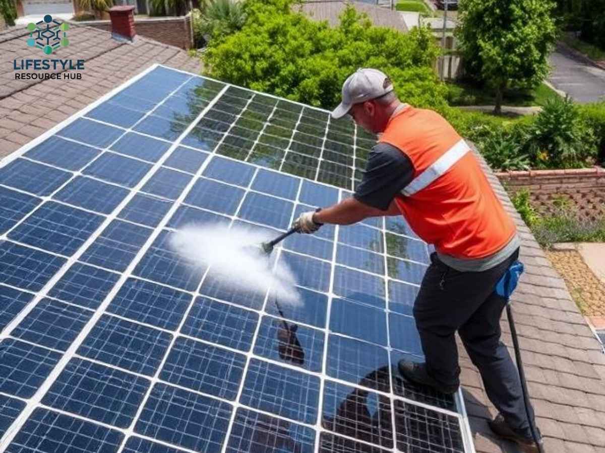 Professional solar panel cleaning service in Signal Hill Los Angeles neighborhood
