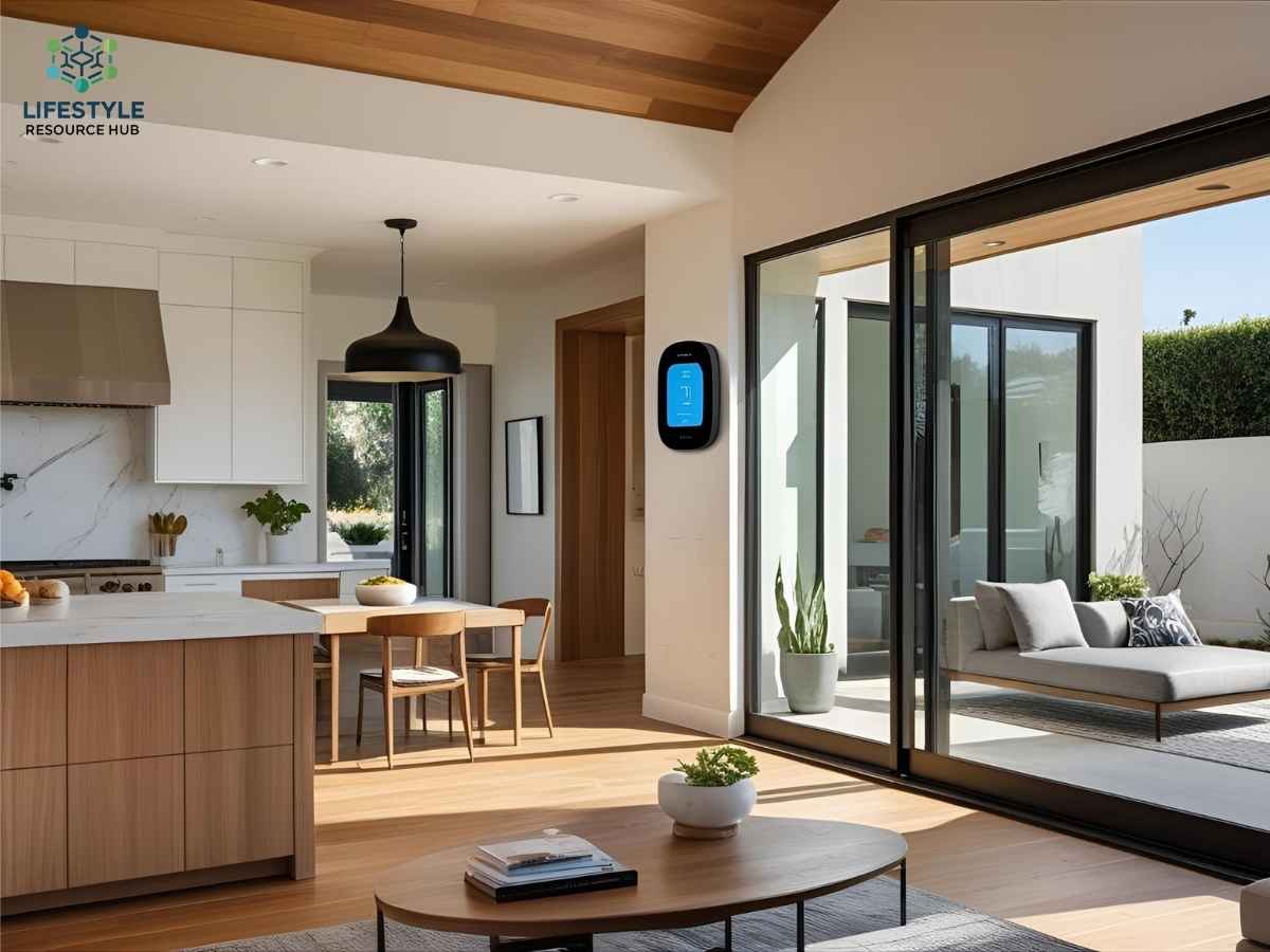 EcoBee smart thermostat installed in a Los Angeles energy-efficient home, highlighting climate control and local rebate benefits