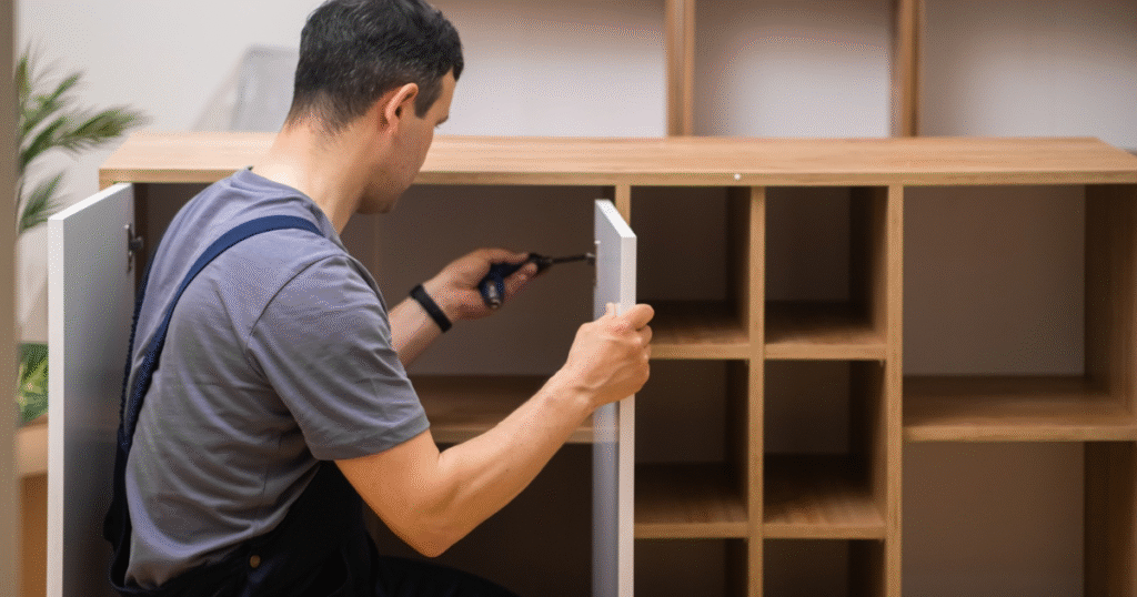 Furniture Assembly Handyman Service Los Angeles 1 Furniture Assembly Handyman service installing bookshelf in Los Angeles